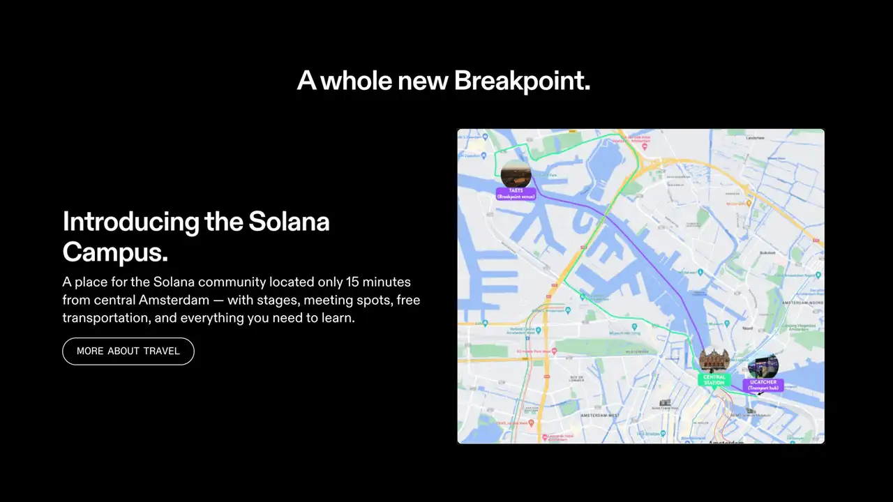 Solana Breakpoint 2023 in Amsterdam Map