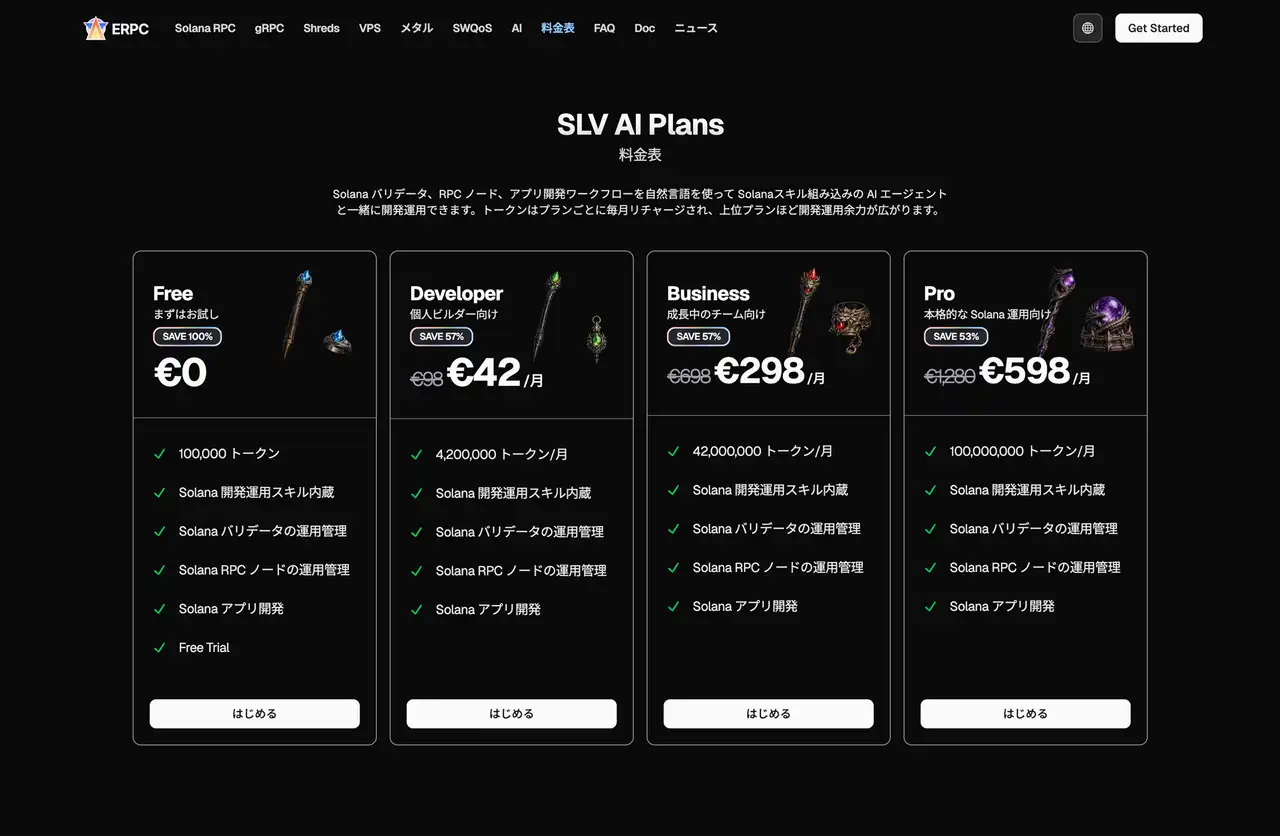SLV AI Plans 料金表