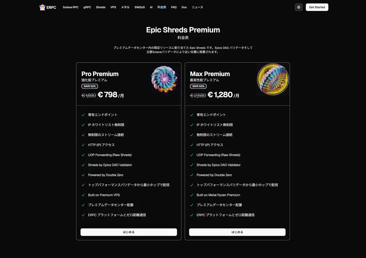 Epic Shreds Premium 料金表