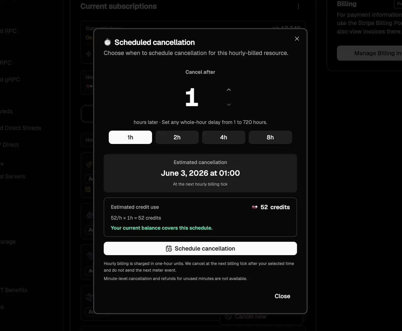 ERPC 定时取消的设置界面