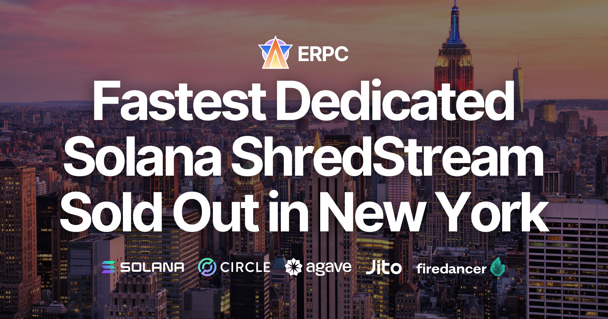 Самый быстрый выделенный ShredStream ERPC, Metal Ryzen, в регионе Нью-Йорк полностью распродан