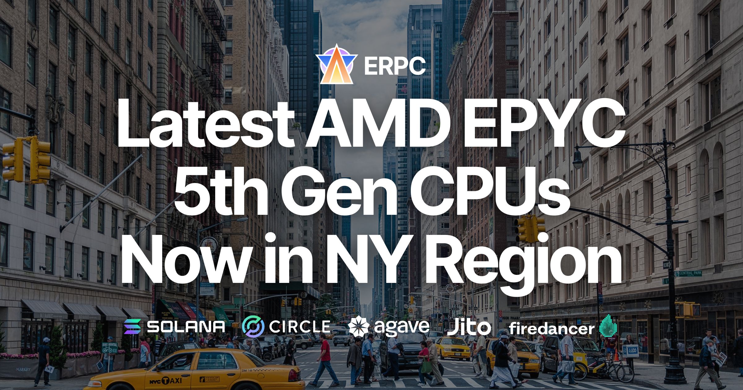 ERPC внедряет новейшие CPU AMD EPYC 5-го поколения в регионе Нью-Йорка, усиливая Solana RPC и Geyser gRPC