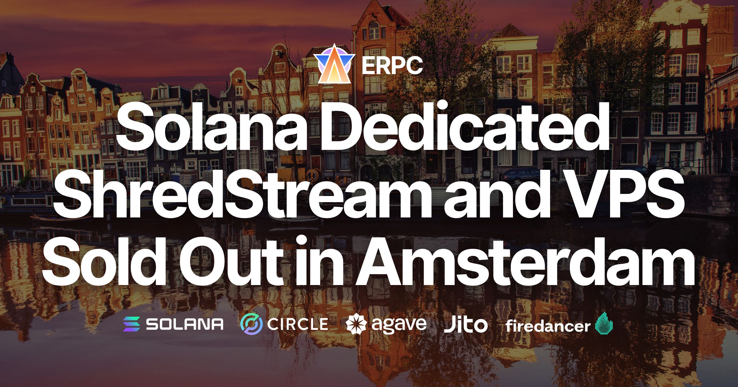 Выделенный ShredStream и VPS от ERPC для Solana полностью распроданы в Амстердаме, премиальная версия доступна ограниченно