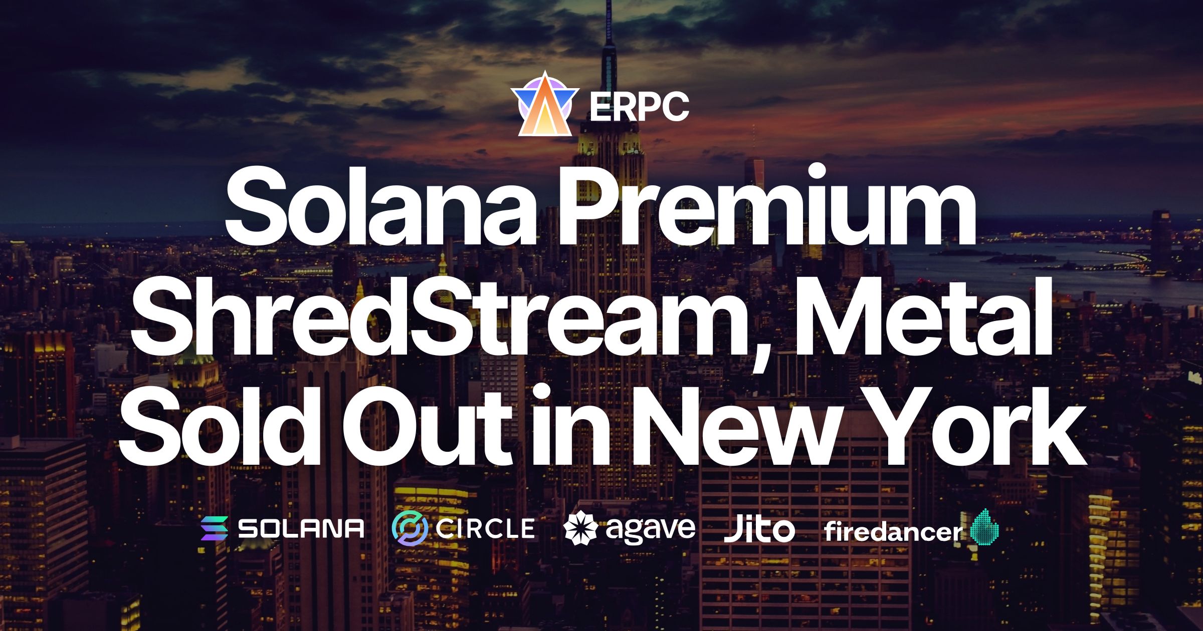 ERPC Premium Dedicated Shredstream and Bare-Metal Server Line Completo en Nueva York. Modo de Restock-Wait Activado