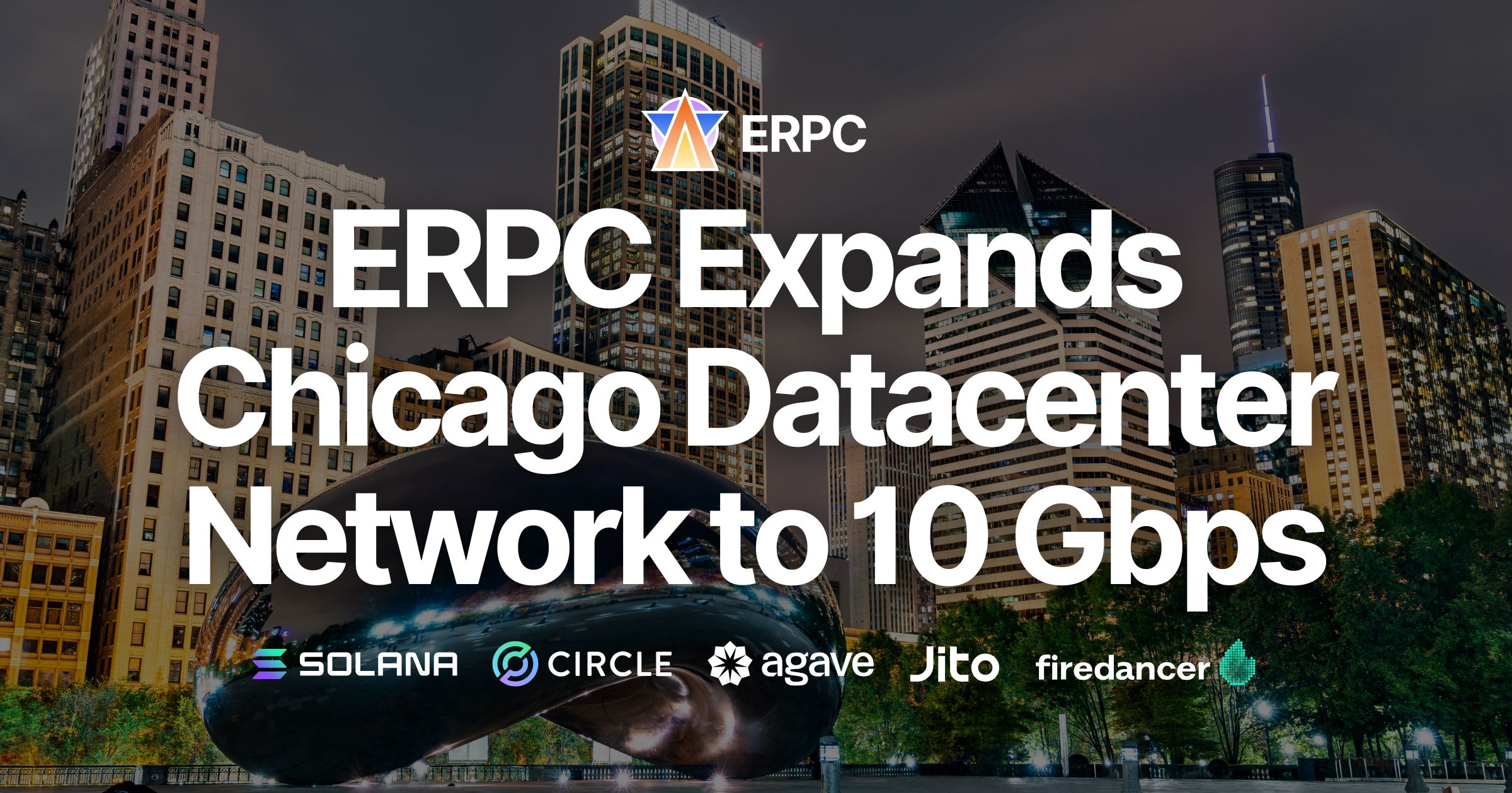 ERPC Mở rộng Mạng Trung tâm Dữ liệu Chicago lên 10 Gbps. Tối ưu hóa Kết nối từ Trung Tây đến Bờ Tây Hoa Kỳ qua Đường truyền Chuyên dụng Solana DoubleZero CHI–SLC–LAX