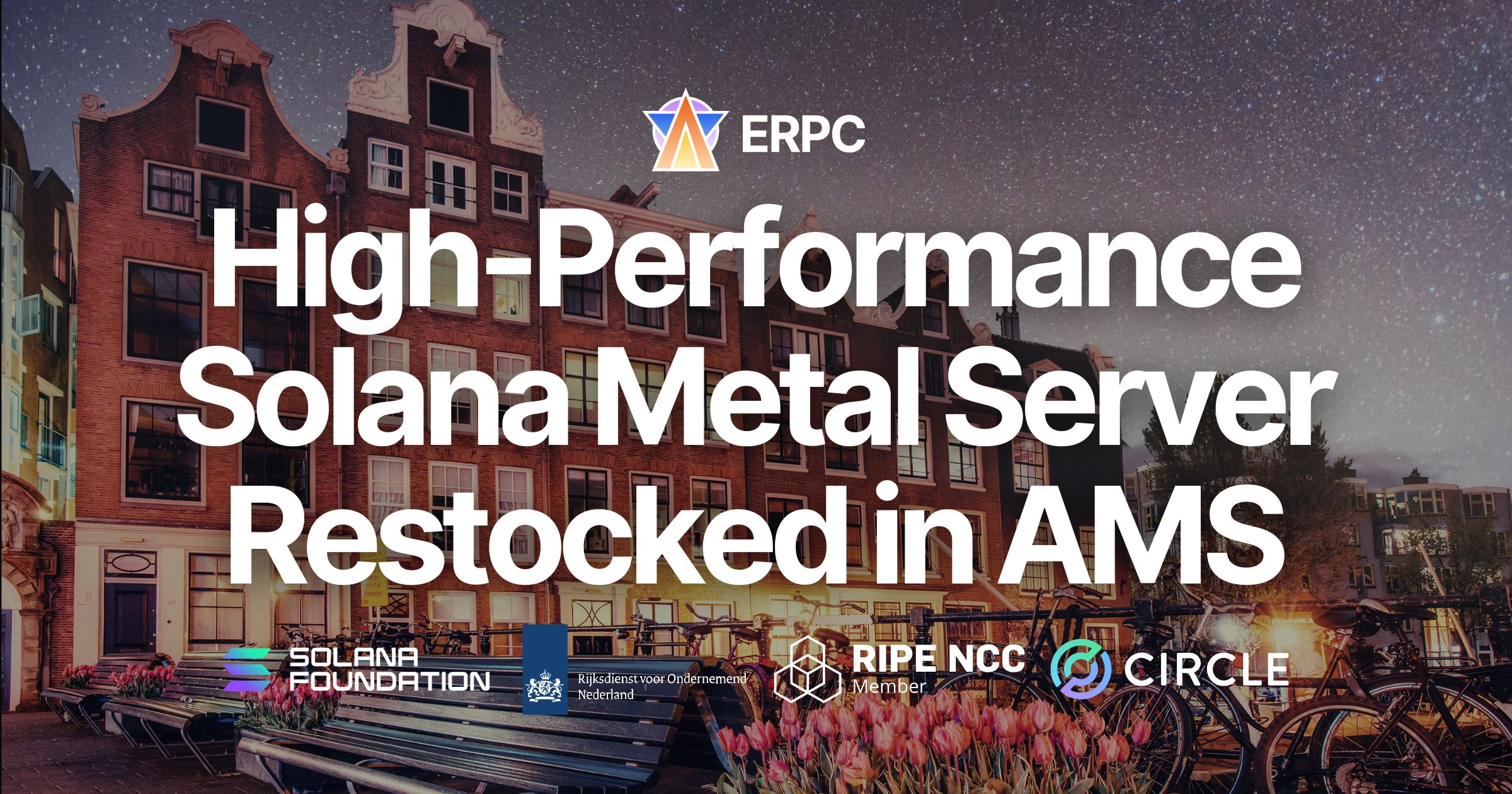 ERPC vult hoogpresterende Solana Bare-Metal Server Ryzen 9950X aan in Amsterdam na eerdere uitverkoop